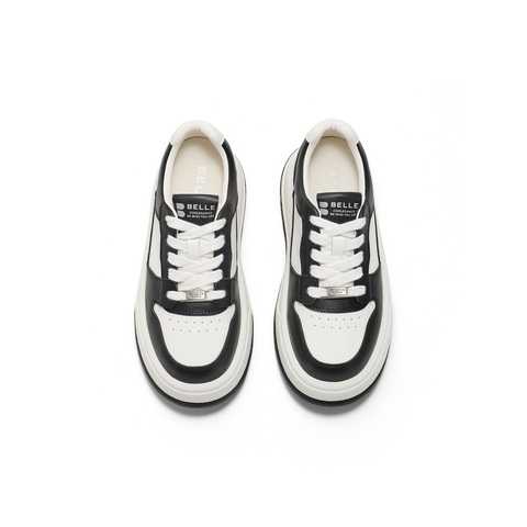 百丽简约休闲板鞋女2025春新属实厚底鞋B2457AM5