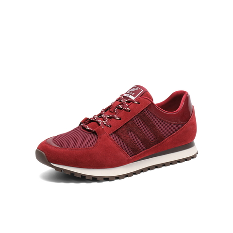 百丽全家福新年红色运动鞋男2025春新商场同款休闲慢跑鞋D5A02AM5