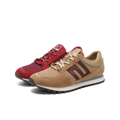 百丽全家福新年红色运动鞋男2025春新商场同款休闲慢跑鞋D5A02AM5