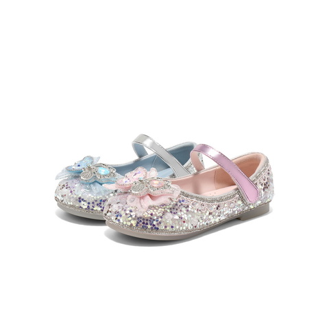 百丽亮片公主风时装鞋2025春新商场同款蝴蝶精致单鞋A6090A85