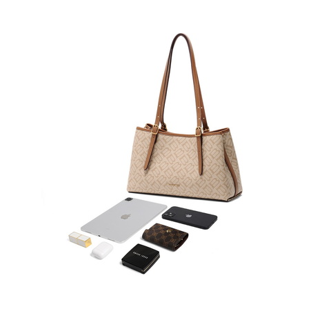 百丽包包女2025春新款复古通勤单肩斜挎托特包X7239AX5