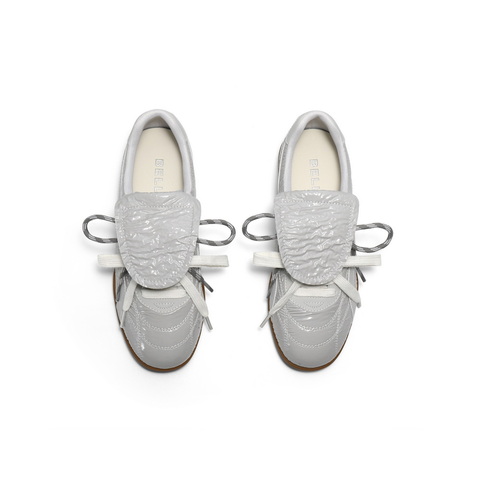 百丽时尚潮流德训鞋女2025春新复古休闲板鞋B2468AM5