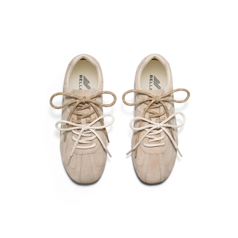 百丽时尚复古德训鞋2025春新双鞋带休闲板鞋B2472AM5