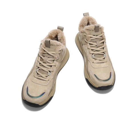 百丽加绒高帮休闲运动鞋男2025春新商场同款厚底增高板鞋8SK01AD5