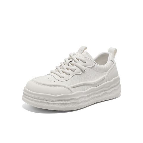 百丽简约舒适板鞋女2025春新商场同款厚底休闲小白鞋D5B1DAM5