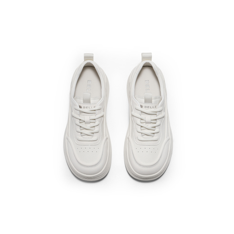 百丽简约舒适板鞋女2025春新商场同款厚底休闲小白鞋D5B1DAM5