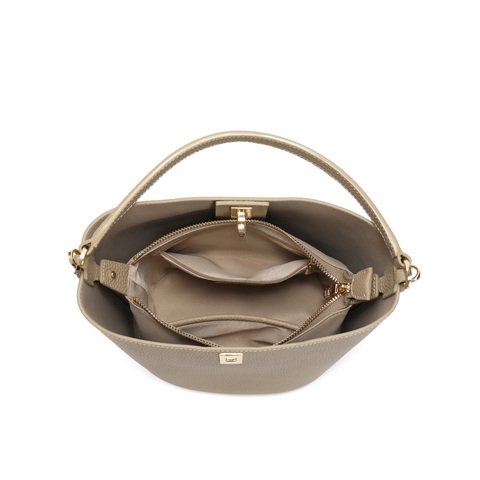 百丽包包女2025新款质感简约休闲百搭单肩斜挎手提水桶包BL812BX5