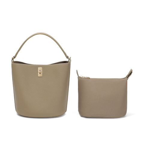 百丽包包女2025新款质感简约休闲百搭单肩斜挎手提水桶包BL812BX5