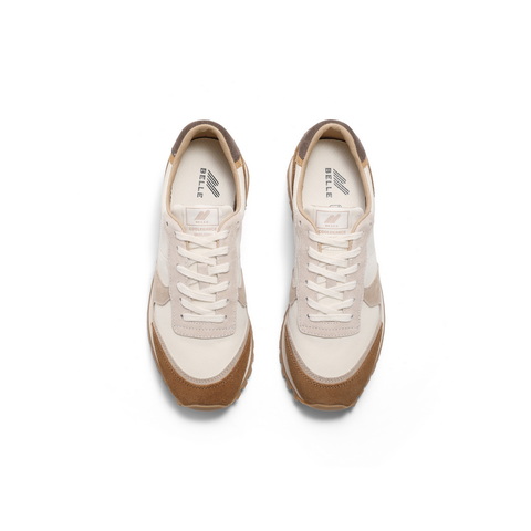 百丽撞色复古休闲鞋女2025春新时尚百搭舒适鞋D4E1DAM5