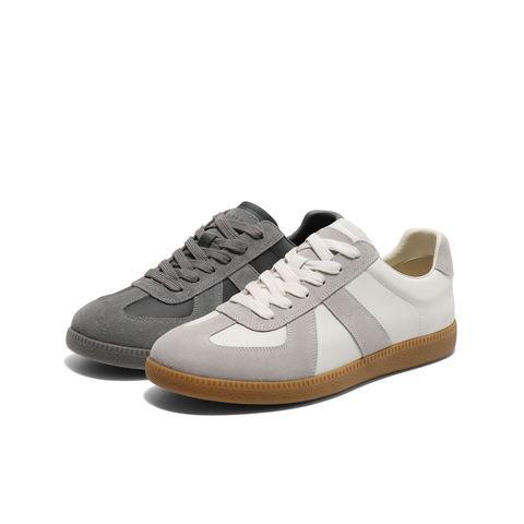 百丽复古潮搭德训鞋男2025春季新款拼接撞色休闲运动板鞋A1866AM5