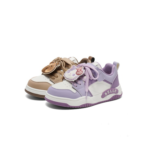 百丽卡通拼色板鞋女2025春新商场同款休闲舒适童鞋25238A85