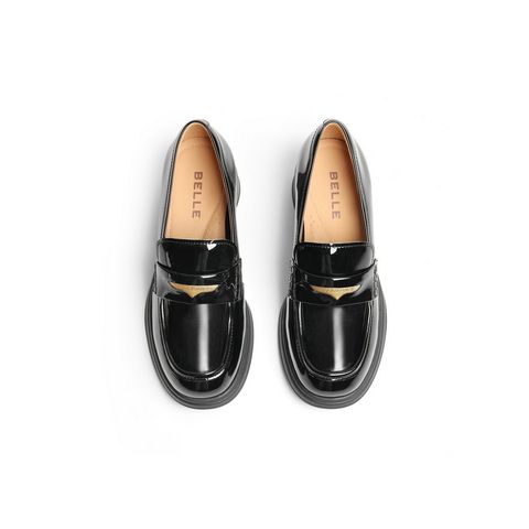 百丽休闲舒适通勤乐福鞋女2025春新商场同款舒适学院风鞋3A6B5AA5