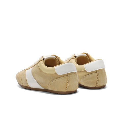 百丽时尚拼色德训鞋2025春新简约大方板鞋B2471AM5