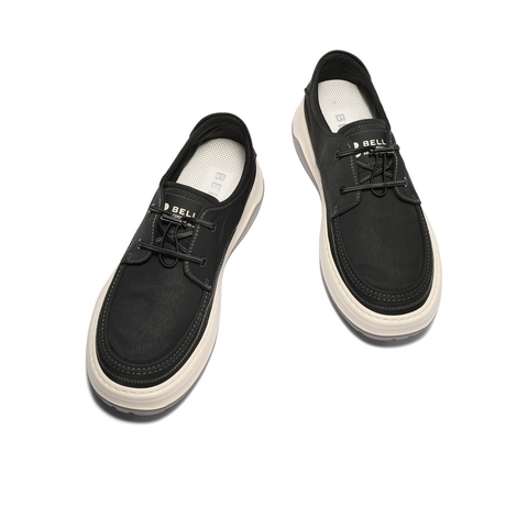 百丽透气休闲布鞋男鞋2025夏季新款抽带款潮搭舒适爸爸鞋A1903BM5