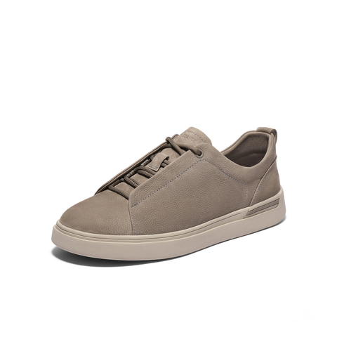 百丽时尚百搭小白鞋男2025春新款牛皮革舒适休闲运动板鞋A1913AM5