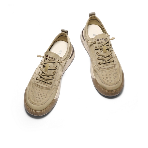 百丽透气布鞋男鞋2025夏新商场同款轻盈厚底一脚蹬休闲鞋8RX01BM5