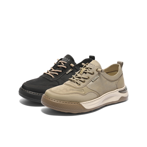 百丽透气布鞋男鞋2025夏新商场同款轻盈厚底一脚蹬休闲鞋8RX01BM5