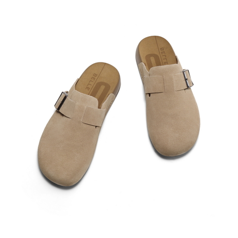 百丽一脚蹬休闲吐司拖男2025夏季新舒适潮搭包头拖勃肯鞋A1900BT5