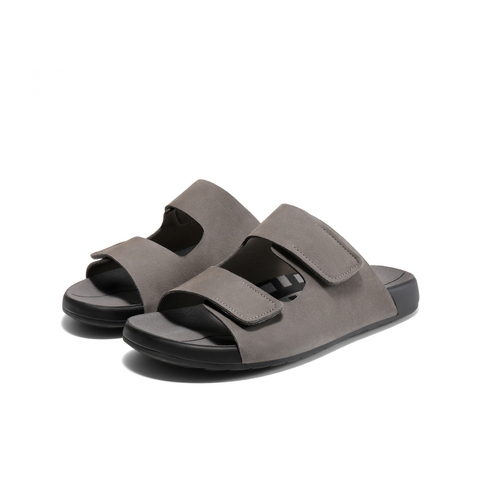 百丽软底外穿拖鞋男2025夏新商场同款牛皮魔术贴凉鞋8GG01BT5