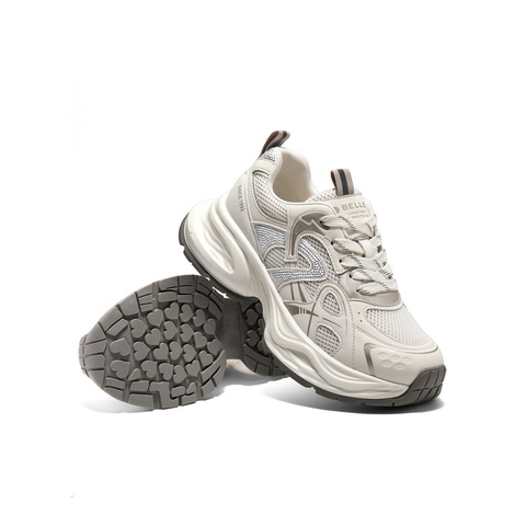 百丽舒适拼接老爹鞋2025春新网面透气运动休闲鞋B2535AM5