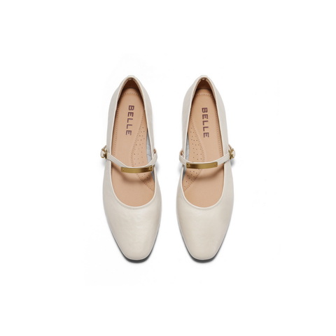 百丽气质时装玛丽珍鞋女2025春新一字带舒适单鞋B2511AQ5