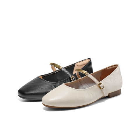 百丽气质时装玛丽珍鞋女2025春新一字带舒适单鞋B2511AQ5