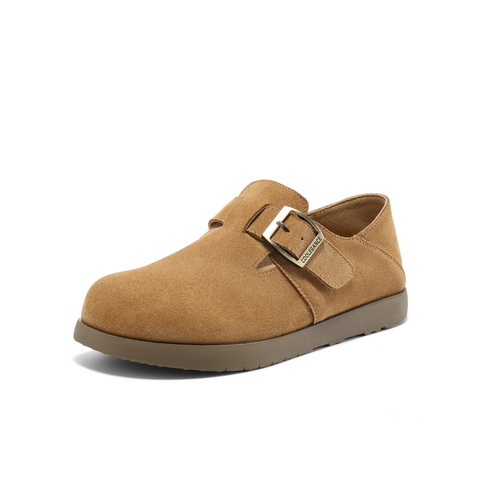 百丽时尚简约勃肯鞋女2025春新商场同款加绒保暖鞋D4W1DAM5