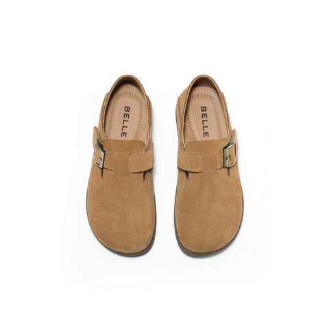 百丽时尚简约勃肯鞋女2025春新商场同款加绒保暖鞋D4W1DAM5