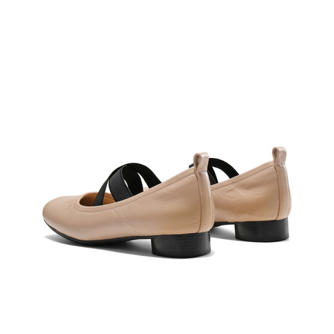 百丽气质淑女玛丽珍鞋女25春新真皮时尚芭蕾风单鞋B1R1DAQ5