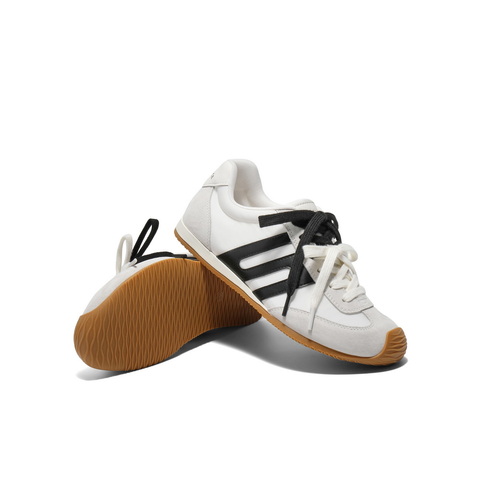 百丽跑道双鞋带休闲鞋2025夏新商场同款拼色翘头休闲鞋D7M1DBM5