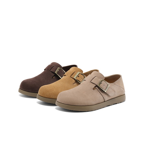 百丽时尚简约勃肯鞋女2025春新商场同款加绒保暖鞋D4W1DAM5