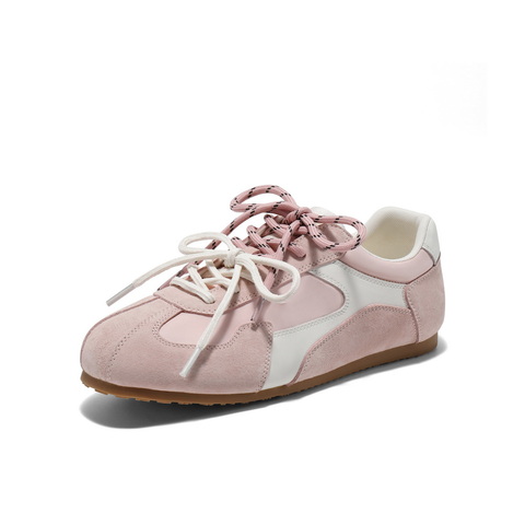 百丽时尚复古德训鞋2025春新双鞋带休闲板鞋B2472AM5