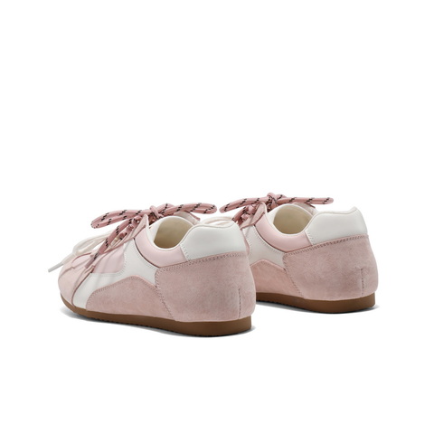 百丽时尚复古德训鞋2025春新双鞋带休闲板鞋B2472AM5