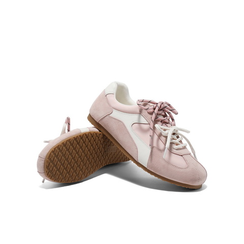 百丽时尚复古德训鞋2025春新双鞋带休闲板鞋B2472AM5