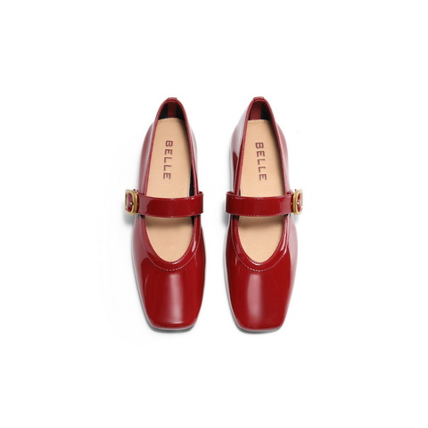 百丽显瘦时装玛丽珍鞋女2025春新气质优雅单鞋B2440AQ5