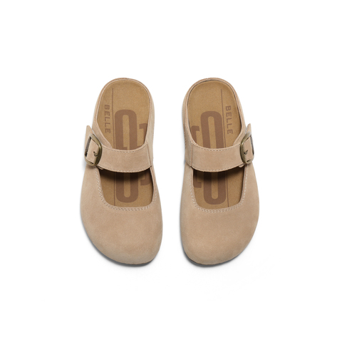 百丽休闲舒适勃肯鞋2025夏新商场同款魔术贴包头拖D6A1DBH5