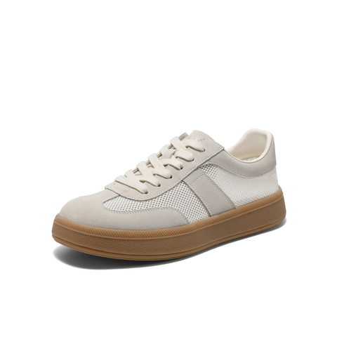 百丽潮搭休闲小白鞋男鞋2025夏新复古运动德训鞋撞色板鞋A1945BM5