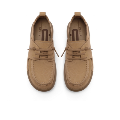 百丽复古牛津鞋女2025春商场同款真皮新款舒适休闲鞋B7L1DAM5