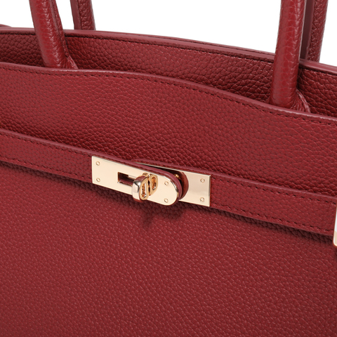 百丽包包女25春鎏金岁月高级质感铂金包单肩斜挎手提包X7242AX5