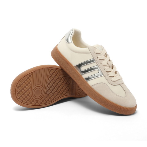 百丽跑道德训鞋女2025春新撞色复古运动跑鞋Z7J1DAM5