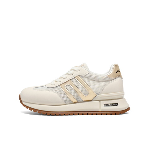 百丽跑道时尚拼色休闲鞋女2025夏新商场同款复古舒适鞋D5P2DBM5