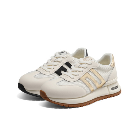 百丽跑道时尚拼色休闲鞋女2025夏新商场同款复古舒适鞋D5P2DBM5