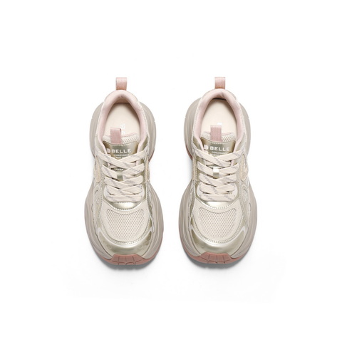 百丽舒适拼接老爹鞋2025春新网面透气运动休闲鞋B2535AM5