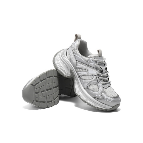 百丽透气网老爹鞋女2025夏新商场同款厚底增高休闲鞋D7T1DBM5