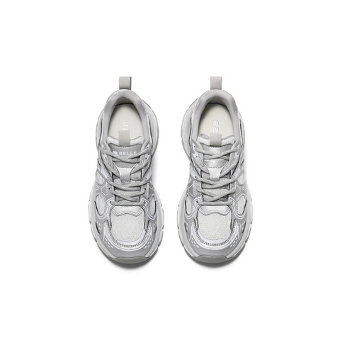 百丽透气网老爹鞋女2025夏新商场同款厚底增高休闲鞋D7T1DBM5