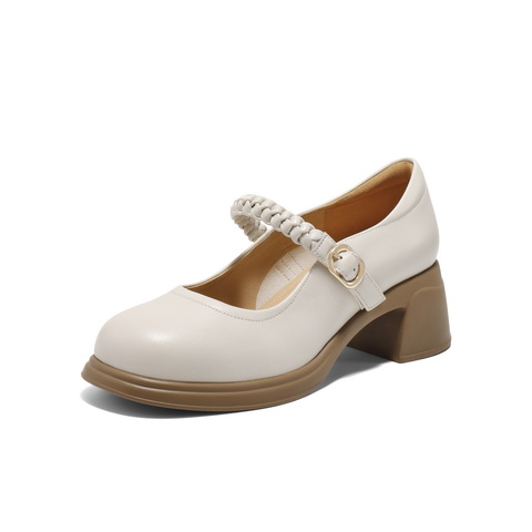 百丽优雅时装玛丽珍鞋女2025春新商场同款显瘦方跟单鞋3A6A8AQ5