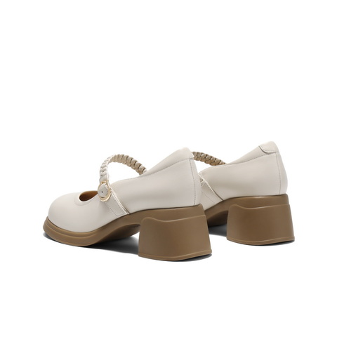 百丽优雅时装玛丽珍鞋女2025春新商场同款显瘦方跟单鞋3A6A8AQ5