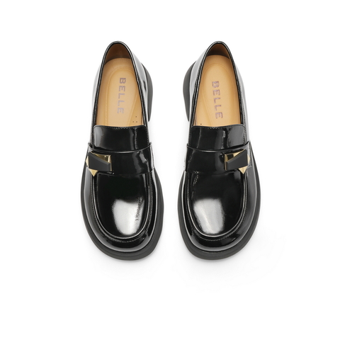 百丽时尚饰扣乐福鞋女2025春新商场同款平跟通勤单鞋B7X1DAA5