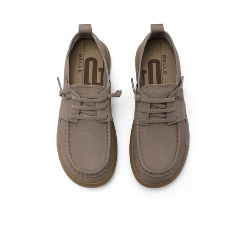 百丽复古牛津鞋女2025春商场同款真皮新款舒适休闲鞋B7L1DAM5