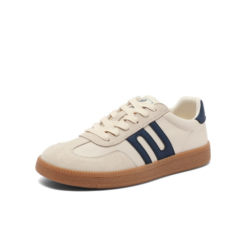 百丽跑道德训鞋女2025春新撞色复古运动跑鞋Z7J1DAM5